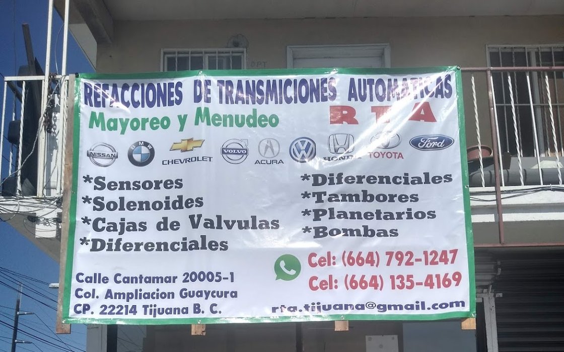  Refacciones transmisiones automáticas RTA  dirección, 🛒 opiniones de clientes, horarios y número de teléfono (Tiendas en Tijuana)